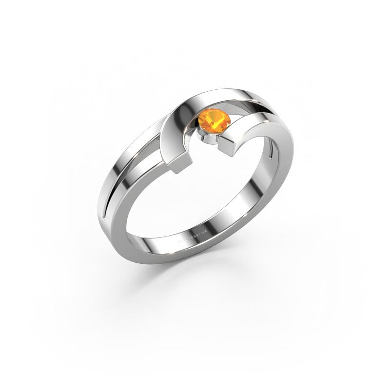 Ring Yentl 585 white gold citrin 3 mm