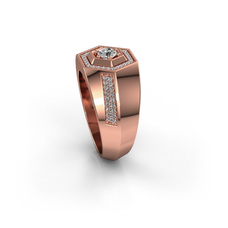 Image of Men's ring sjoerd<br/>585 rose gold<br/>diamond 0.630 crt