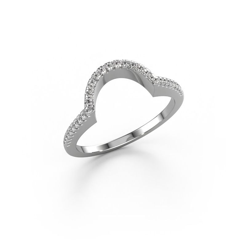 Aanschuifring SRH0638C10H2 585 witgoud diamant 0.16 crt