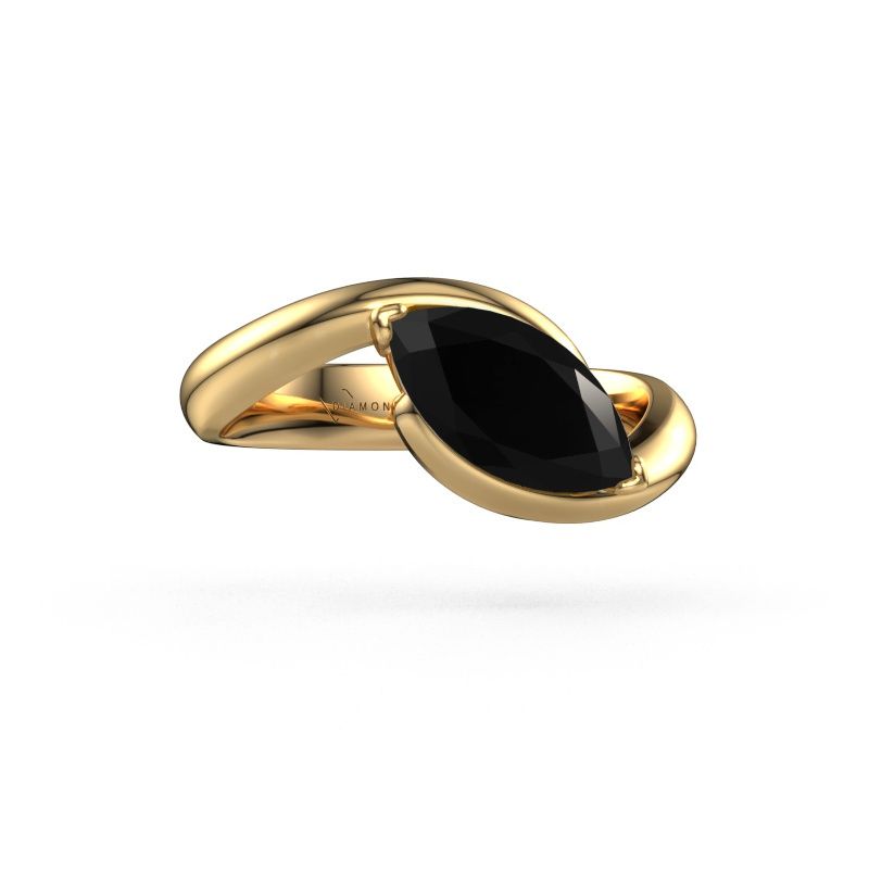 Engagement ring Aida MRQ 585 gold black diamond 1.50 crt