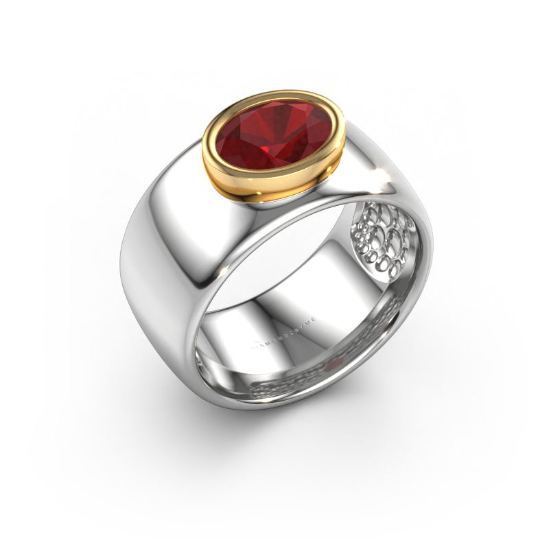 Ring Anouschka 585 white gold ruby 8x6 mm