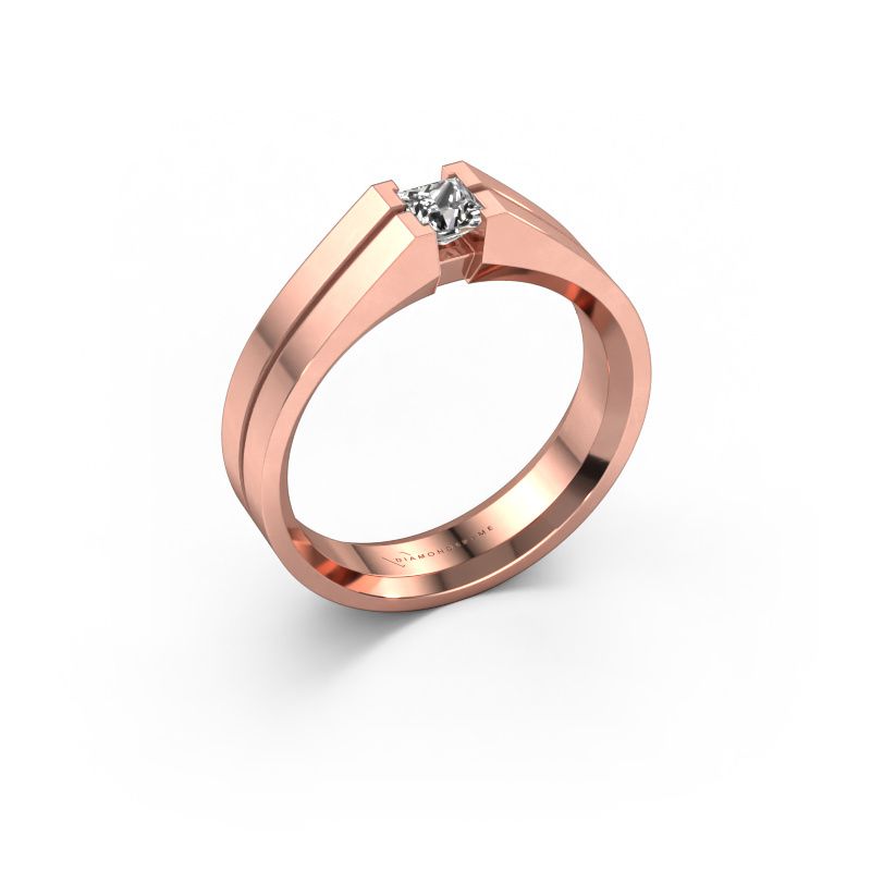 Men's ring Stefan 585 rose gold diamond 0.40 crt