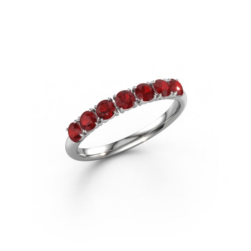 Ring Vivienne Half 950 Platin Rubin 2.9 mm
