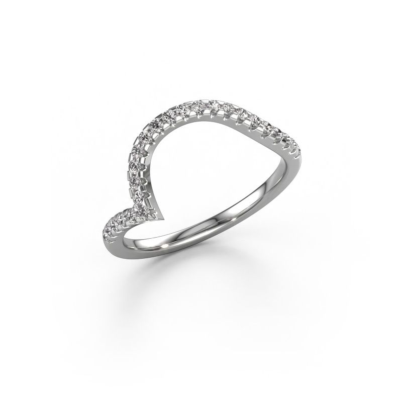 Stackable ring SR0633-6 950 platinum lab grown diamond 0.24 crt