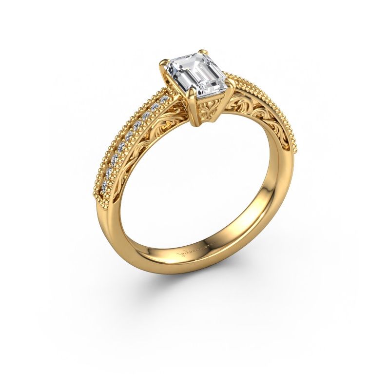 Engagement ring Shonta RAD 585 gold diamond 0.884 crt