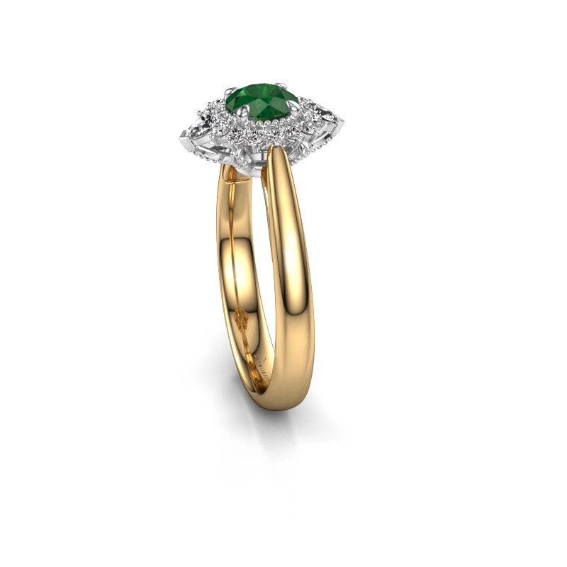 Image of Engagement ring Susan 585 gold emerald 5 mm