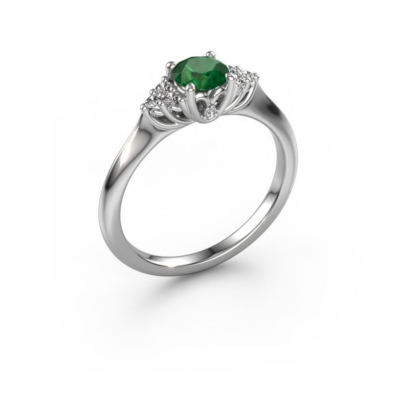 Engagement ring Felipa RND 950 platinum emerald 5 mm