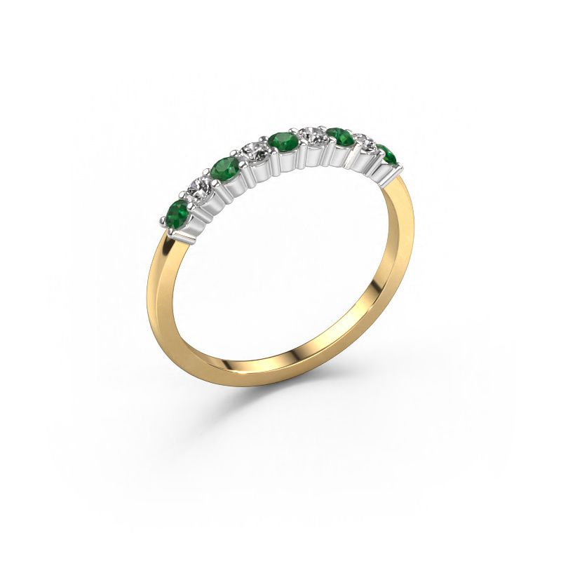 Ring Yasmin 9 585 Gold Smaragd 2.4 mm