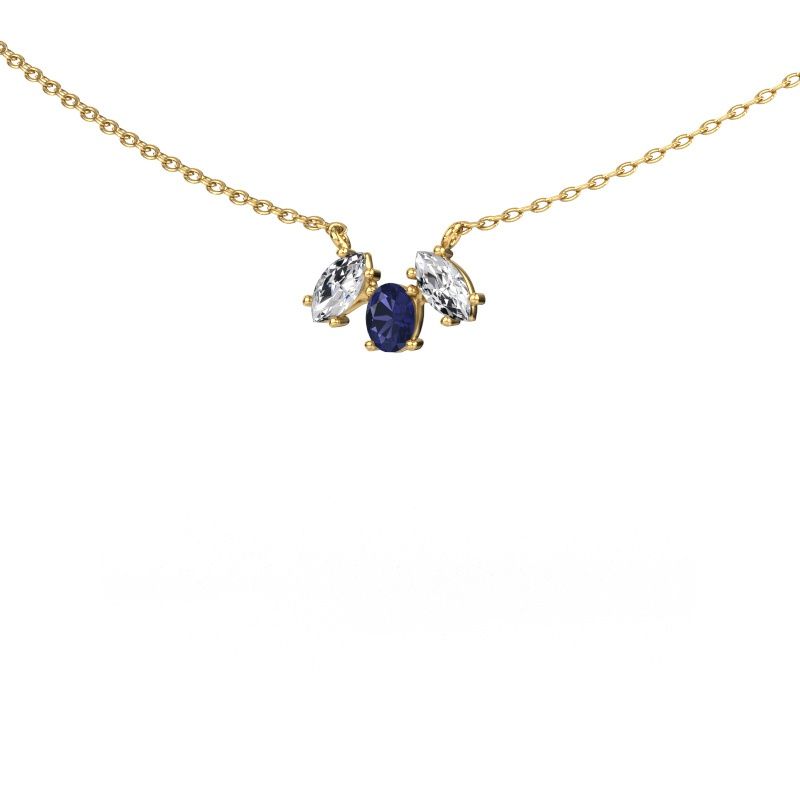 Collier Rachal 585 or jaune saphir 4x3 mm