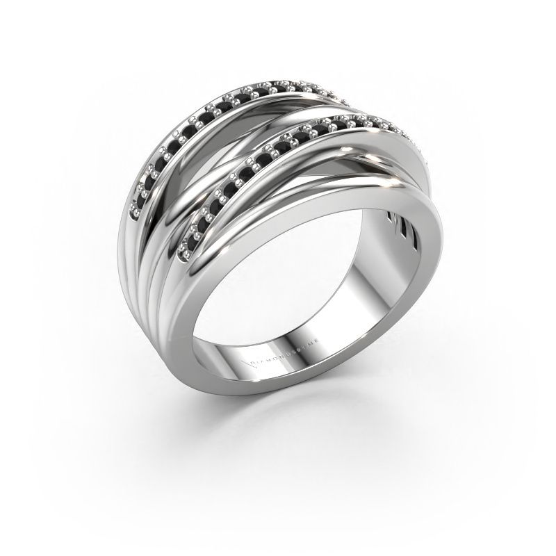 Ring Annabel 2 585 Weißgold Schwarz Diamant 0.288 crt