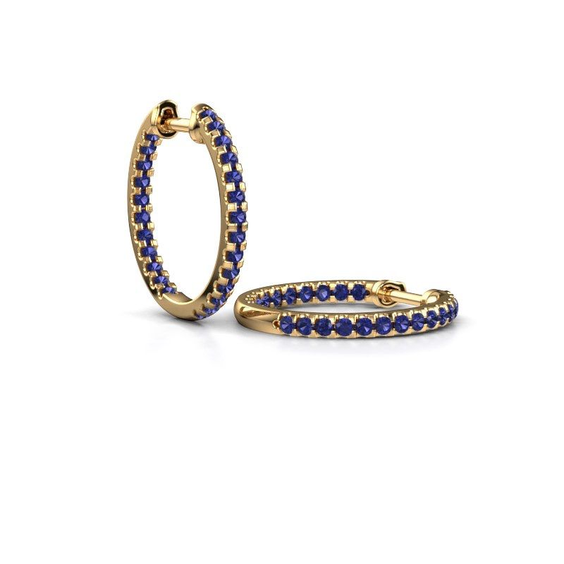 Bild von Creole jackie 15 mm b<br/>585 Gold<br/>Saphir 2 mm