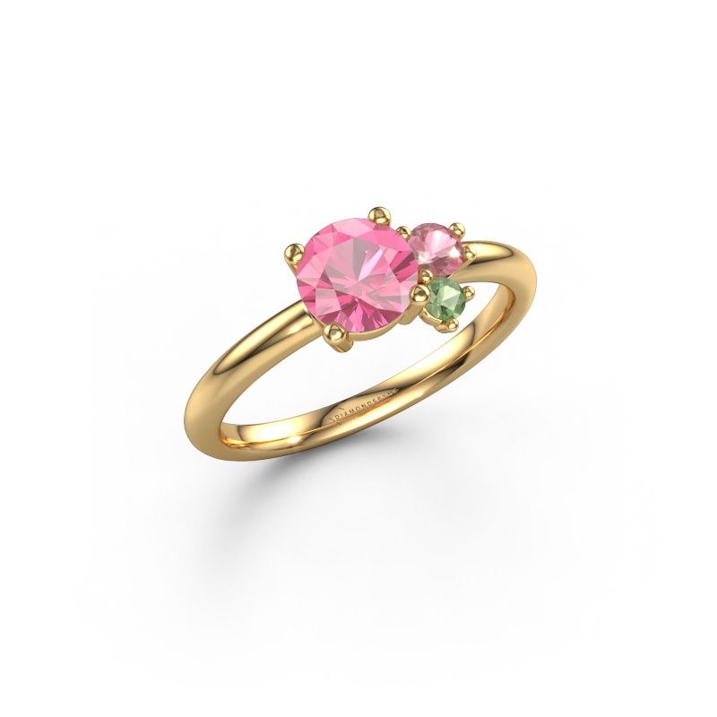 Ring Anouk 585 gold pink sapphire 6 mm