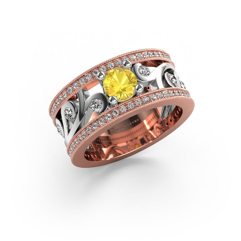 Ring Sanne 585 Roségold Gelb Saphir 5 mm
