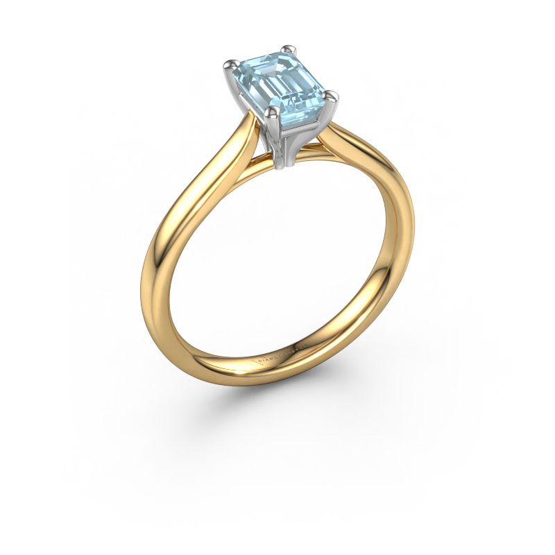 Engagement ring Mignon EME 1 585 gold blue lab grown diamond 6.5x4.5 mm