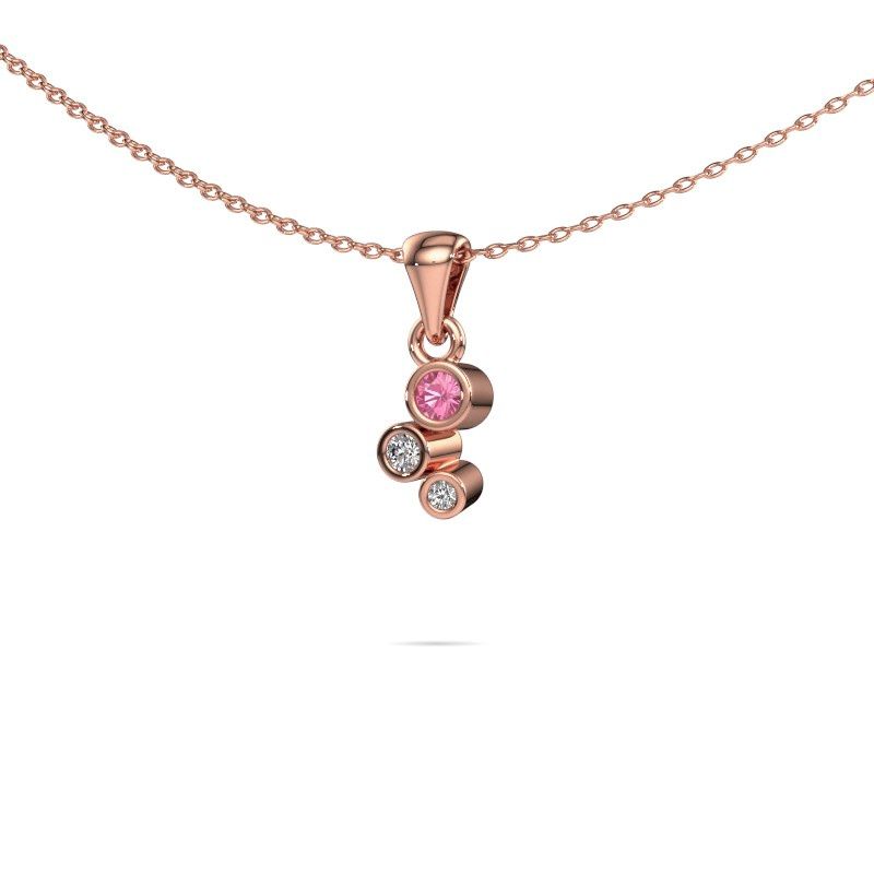 Pendant Tessa 585 rose gold pink sapphire 2.5 mm