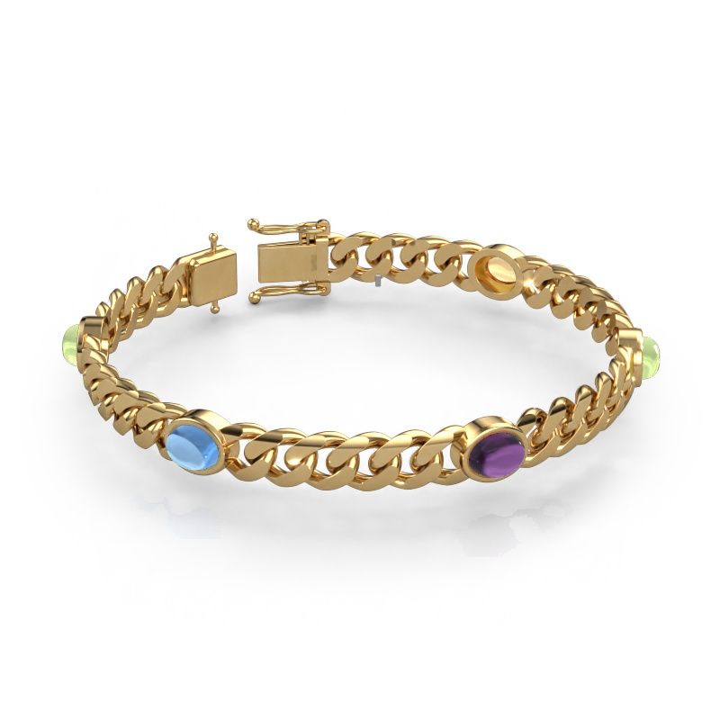 Schakel schakelarmband Corinne 5 8mm 585 goud