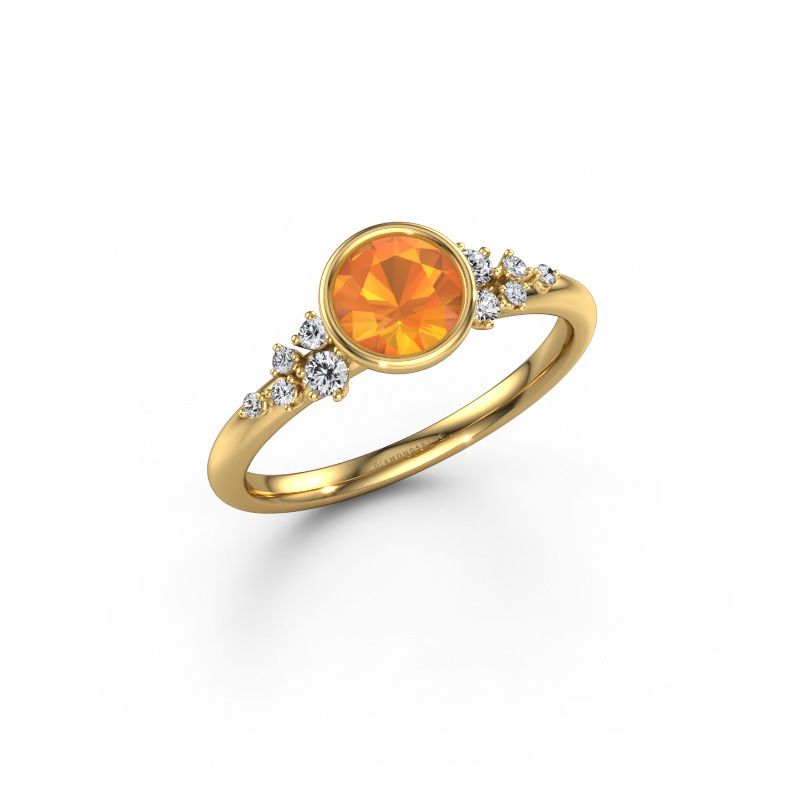 Engagement ring Aliyah RND 585 gold citrin 5.7 mm