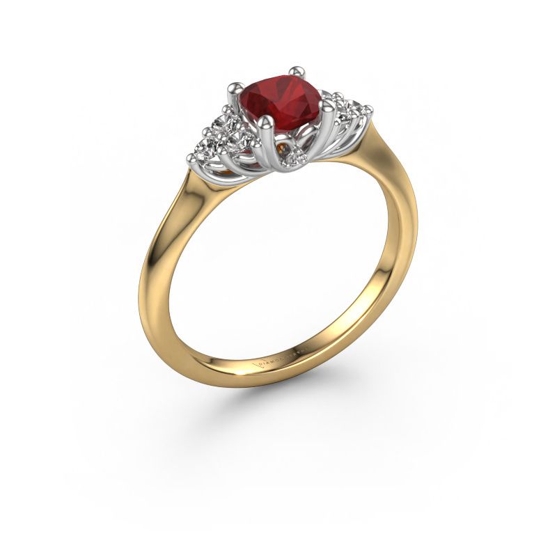 Verlobungsring Felipa CUS 585 Gold Rubin 5 mm