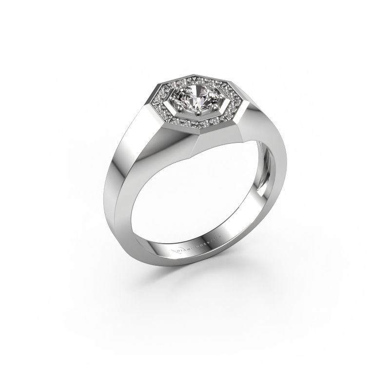 Bague pour homme Jaap 585 or blanc diamant 0.62 crt