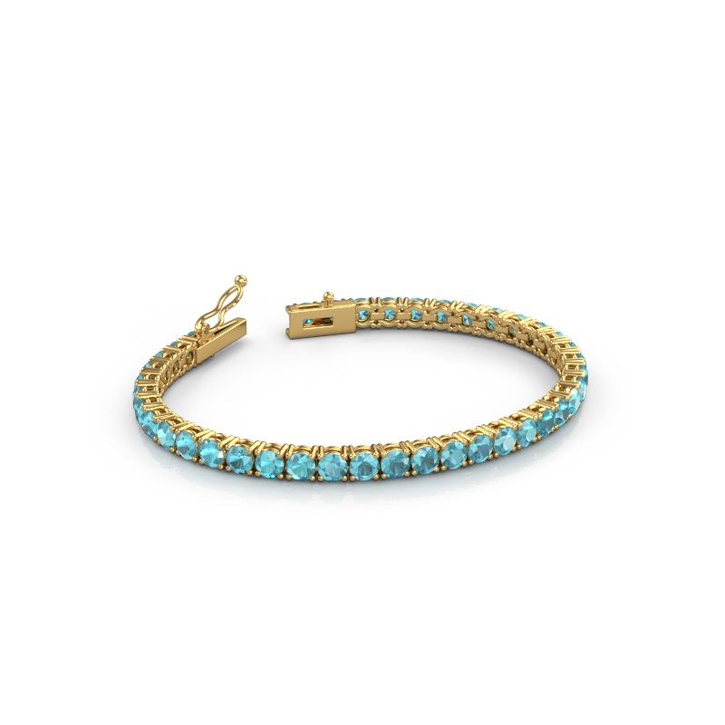 Tennis bracelet Shirley 4.0 585 blue topaz gold 4 mm