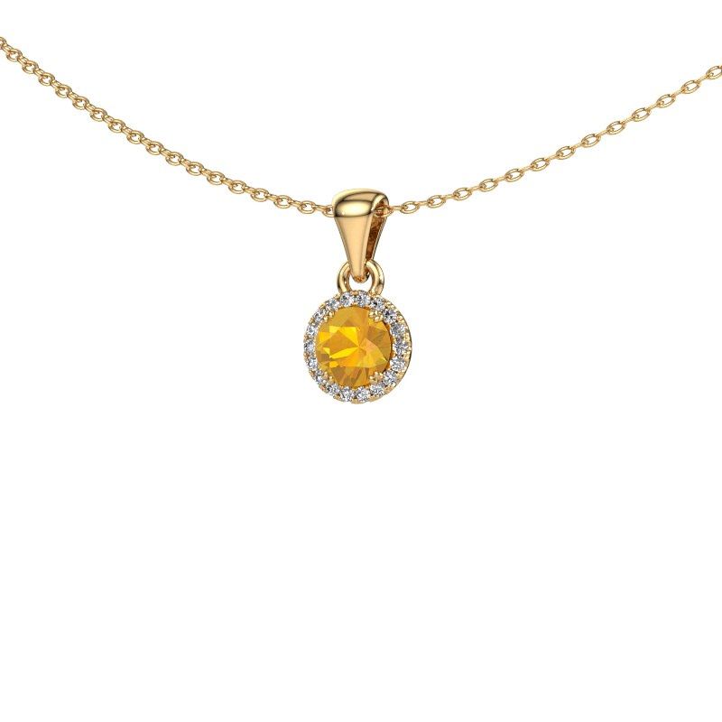 Anhänger Seline rnd 585 Gold Citrin 4.7 mm