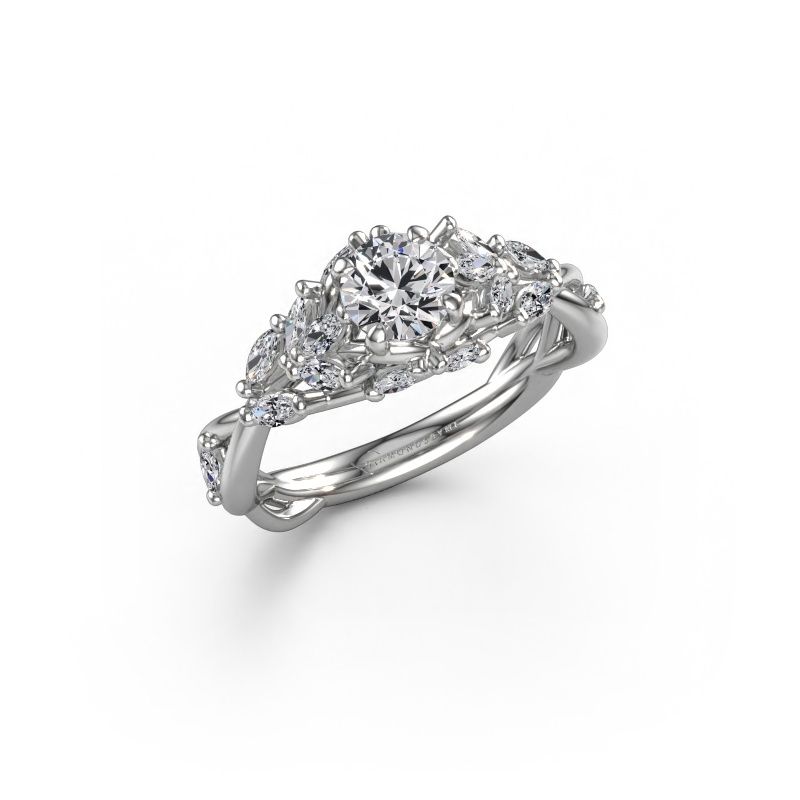 Engagement ring Samantha RND 585 white gold lab grown diamond 0.50 crt