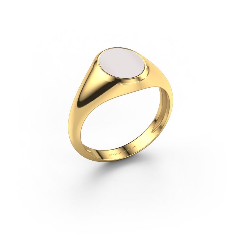 Bague pinky Herman 1 light 585 or jaune nicolo rouge 10x8 mm