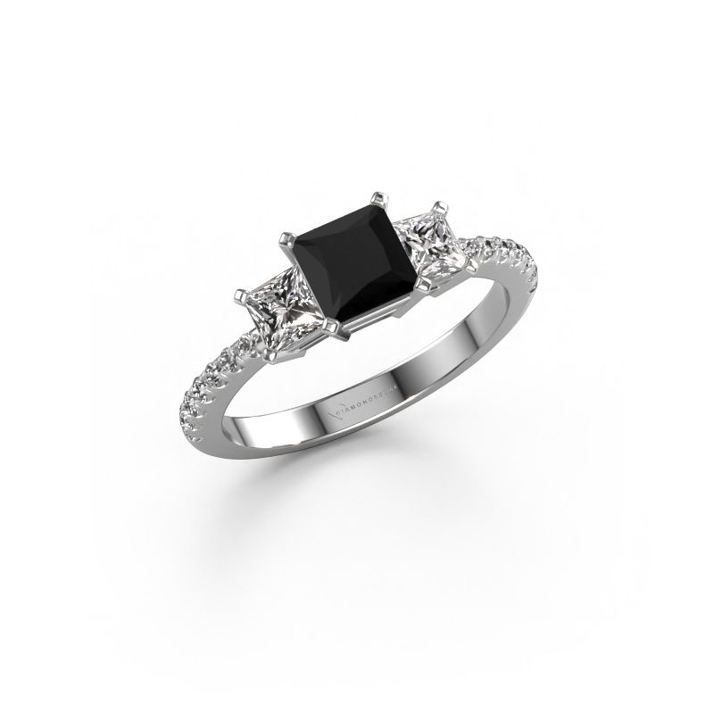 Engagement ring Dorla 950 platinum black diamond 1.569 crt