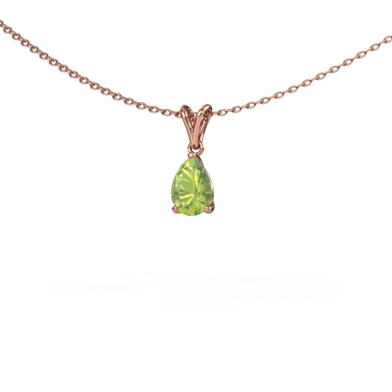 Pendant Sam PER 585 rose gold peridot 7x5 mm