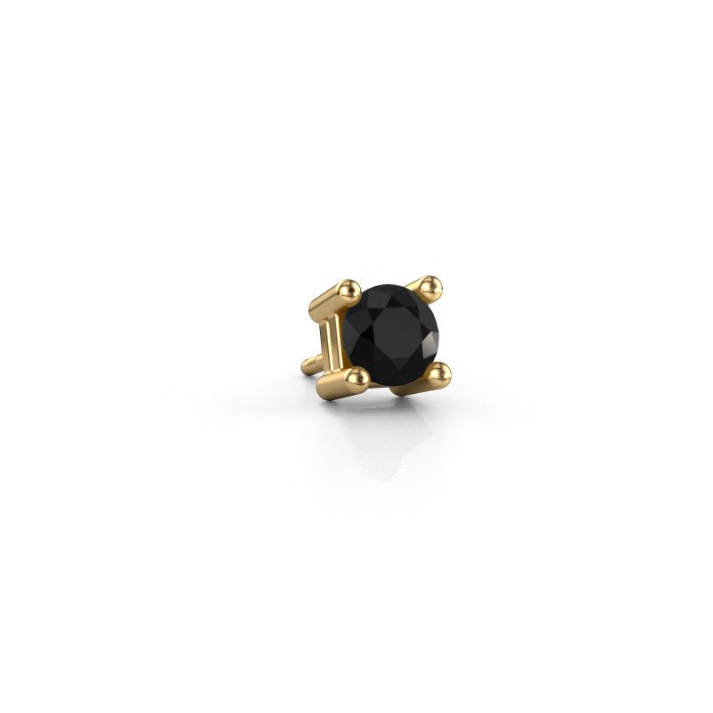 Men's earring Tijmen 585 gold black diamond 0.84 crt