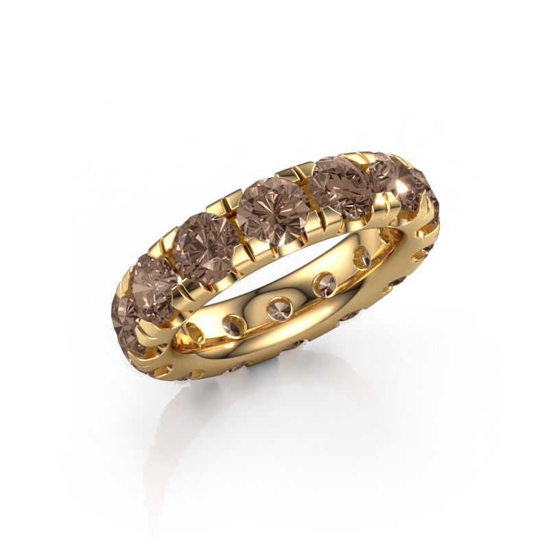 Stackable ring Jackie 4.7 585 gold brown diamond 5.60 crt