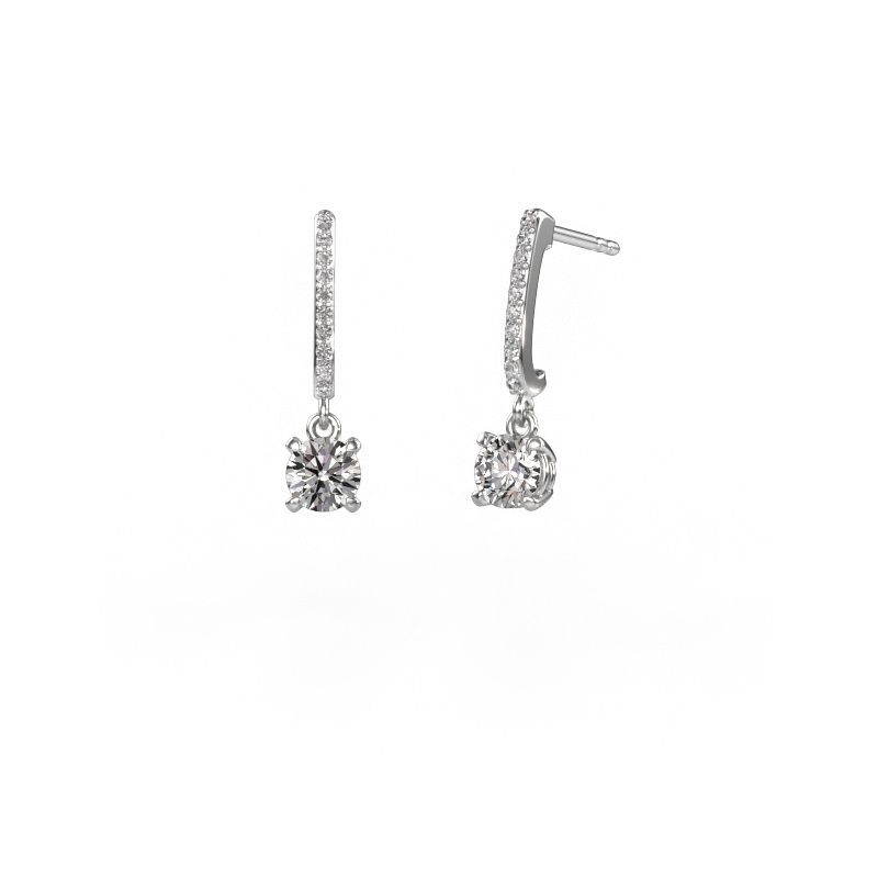 Drop earrings Tanja 1 585 white gold diamond 1.134 crt