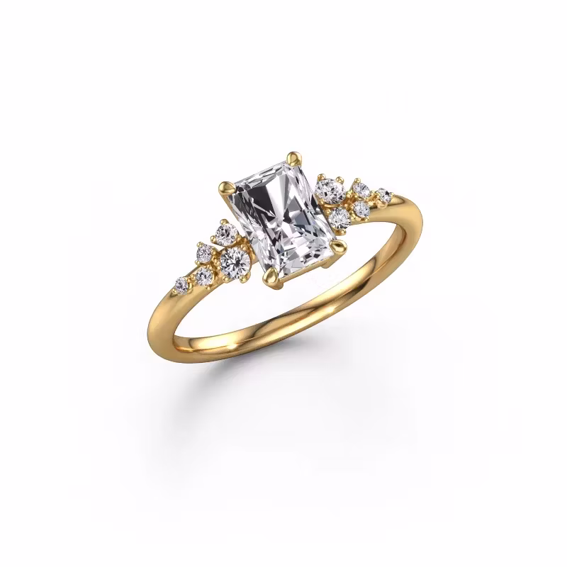 Ring Royce RAD 585 gold lab grown diamond 1.133 crt