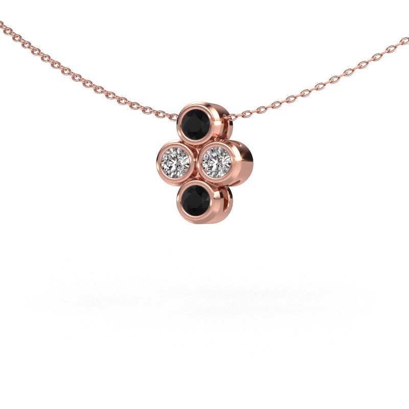 Pendant Judi 585 rose gold black diamond 0.660 crt