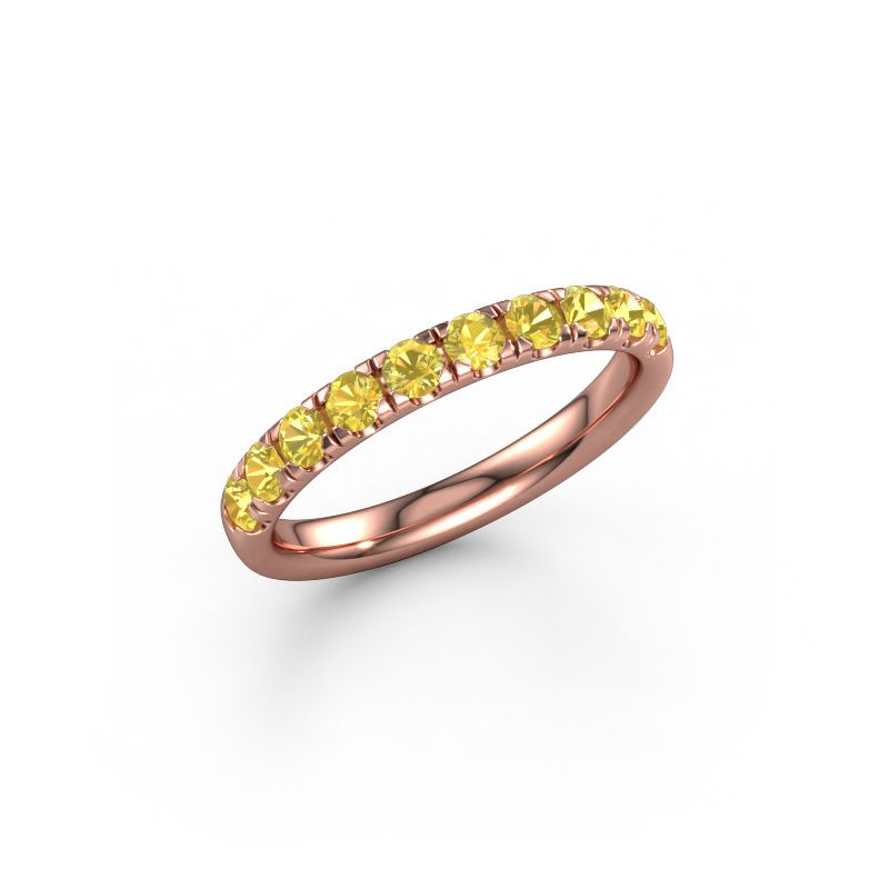 Aanschuifring Jackie Half 585 rosé goud gele saffier 2.4 mm