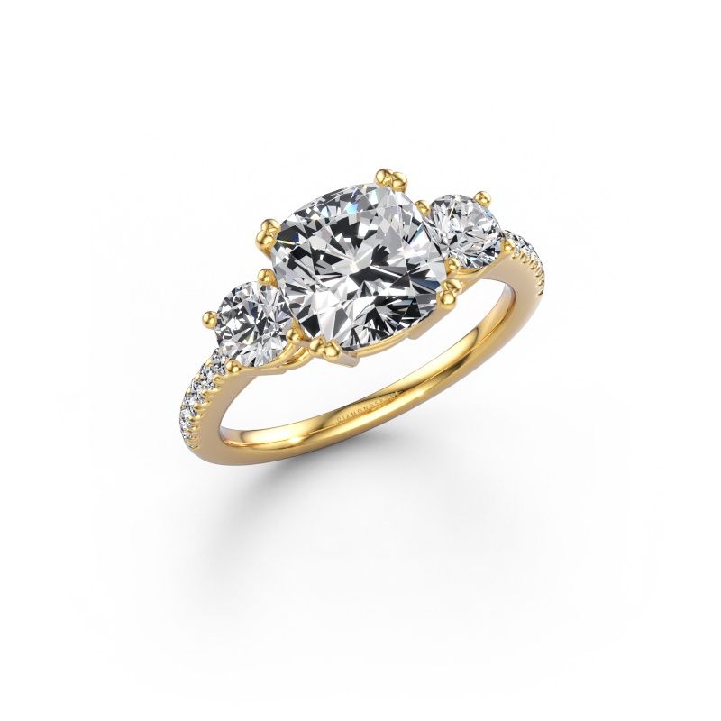 Engagement ring Dominique CUS 2 585 gold lab-grown diamond 3.268 crt