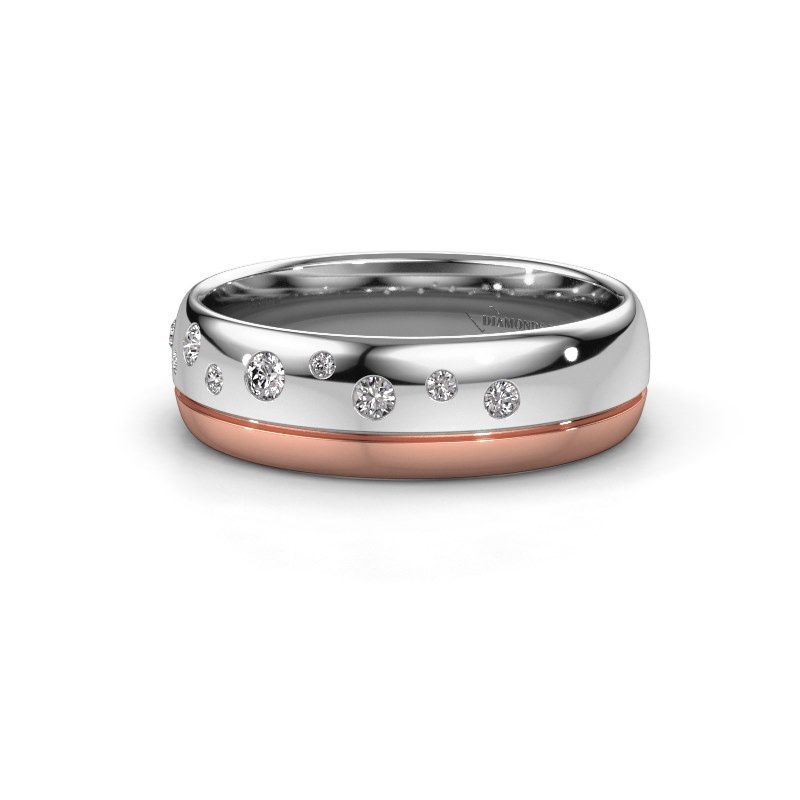 Image of Wedding ring WH0317L36AP<br/>585 white gold ±6x1.7 mm<br/>Zirconia