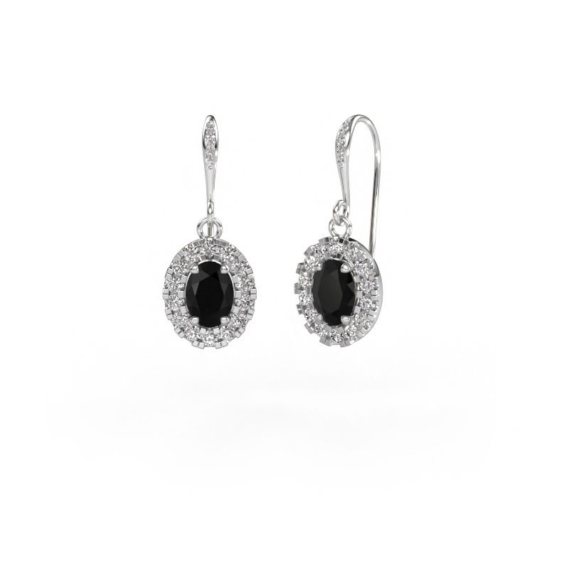 Pendants d'oreilles Jorinda 2 585 or blanc diamant noir 2.69 crt