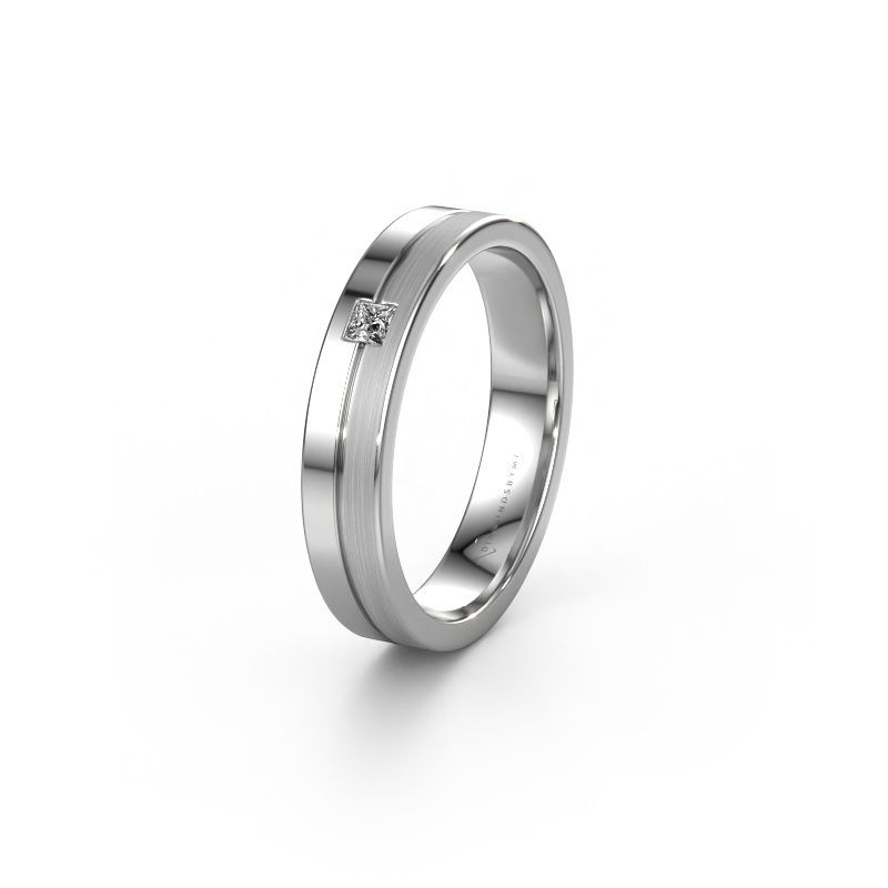 Wedding ring WH0201L14ASQPM 950 platinum lab-grown diamond ±4x1.7 mm