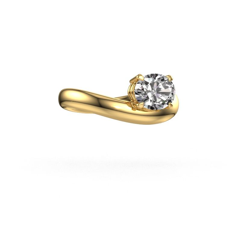 Verlobungsring Floor OVL 585 Gold Zirkonia 8x6 mm