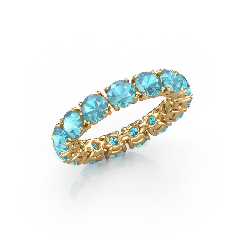 Ring Vivienne 4.2 585 goud blauw topaas 4.2 mm