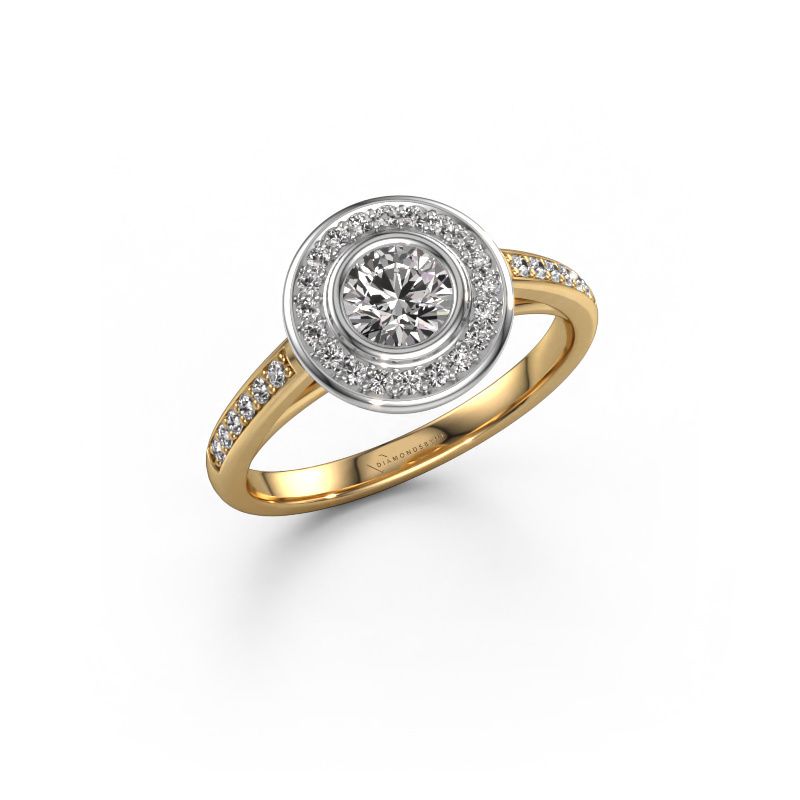 Engagement ring Noud 2 RND 585 gold diamond 0.624 crt