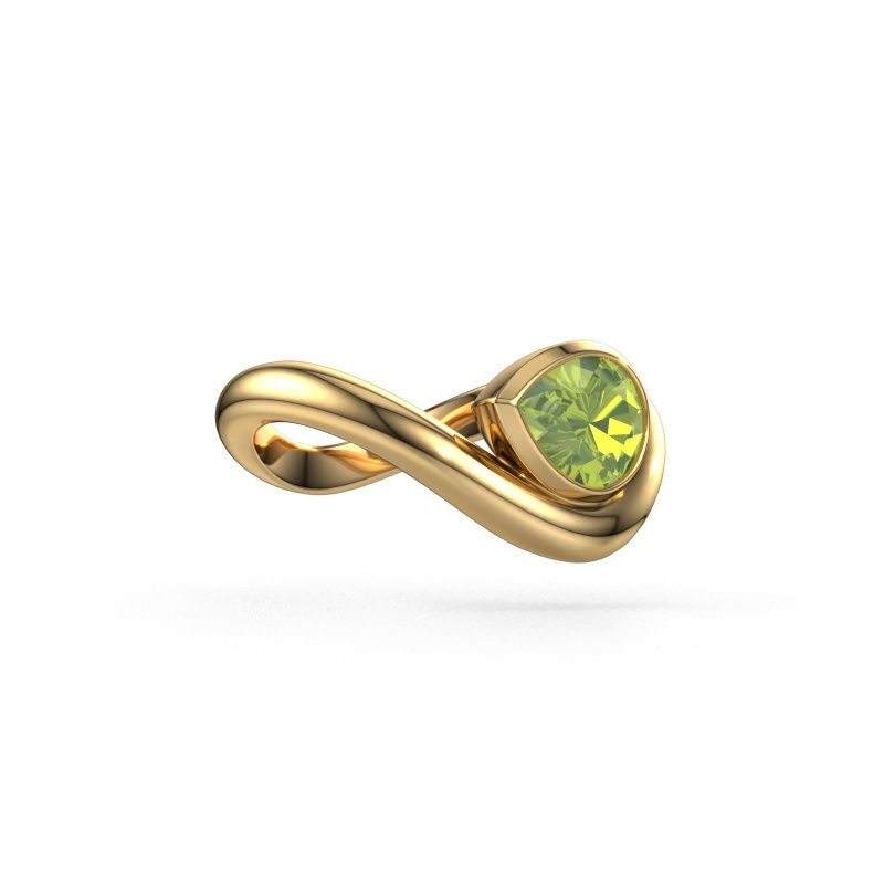Ring Lena 585 Gold Peridot 8x6 mm