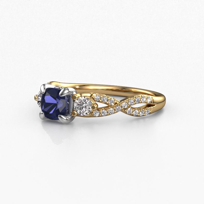 Image of Engagement Ring Marilou Cus<br/>585 gold<br/>Sapphire 5 mm