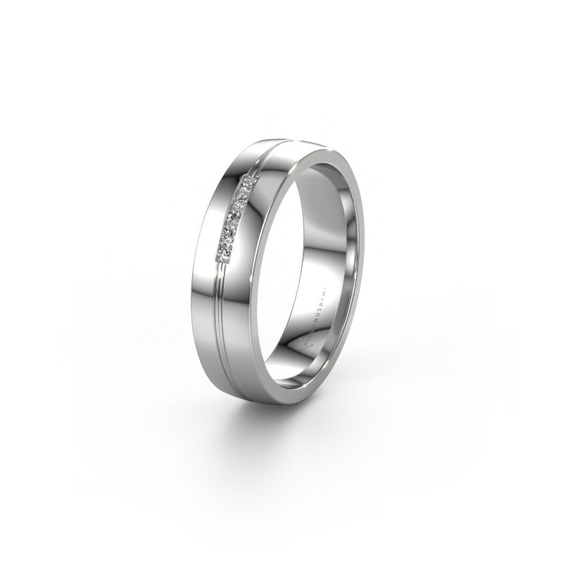 Wedding ring WH0132L25B 950 platinum lab grown diamond ±5 x 2 mm