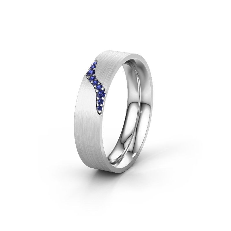 Image of Wedding ring WH2100L46BM<br/>585 white gold ±6x2 mm<br/>Sapphire