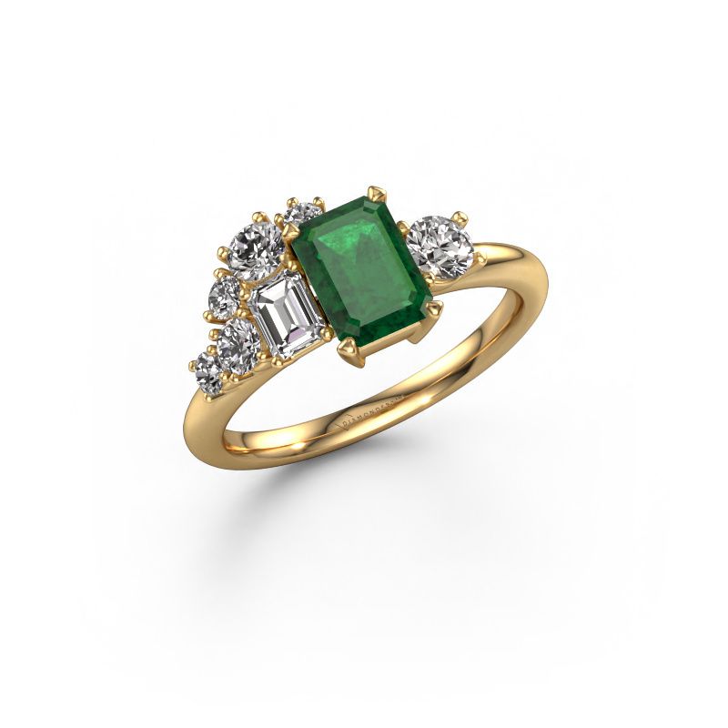 Ring Sabina 585 gold emerald 7x5 mm