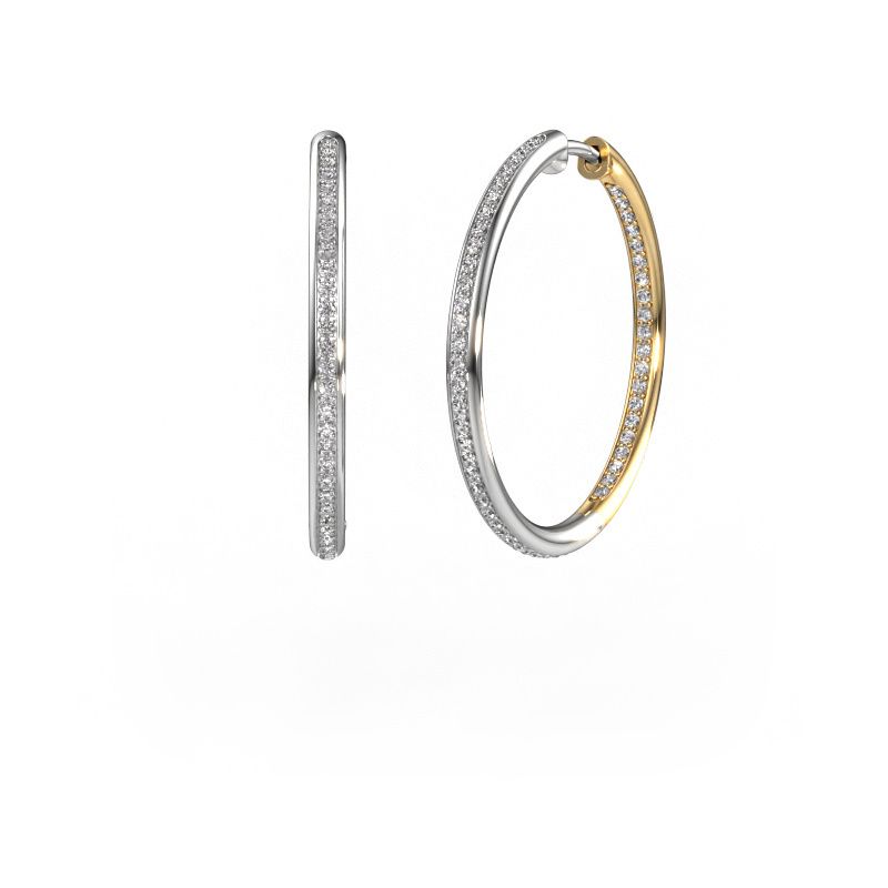 Creole Sina 25mm 585 Weißgold Diamant 0.71 crt
