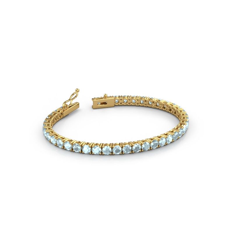 Tennis bracelet Shirley 4.0 585 aquamarine gold 4 mm