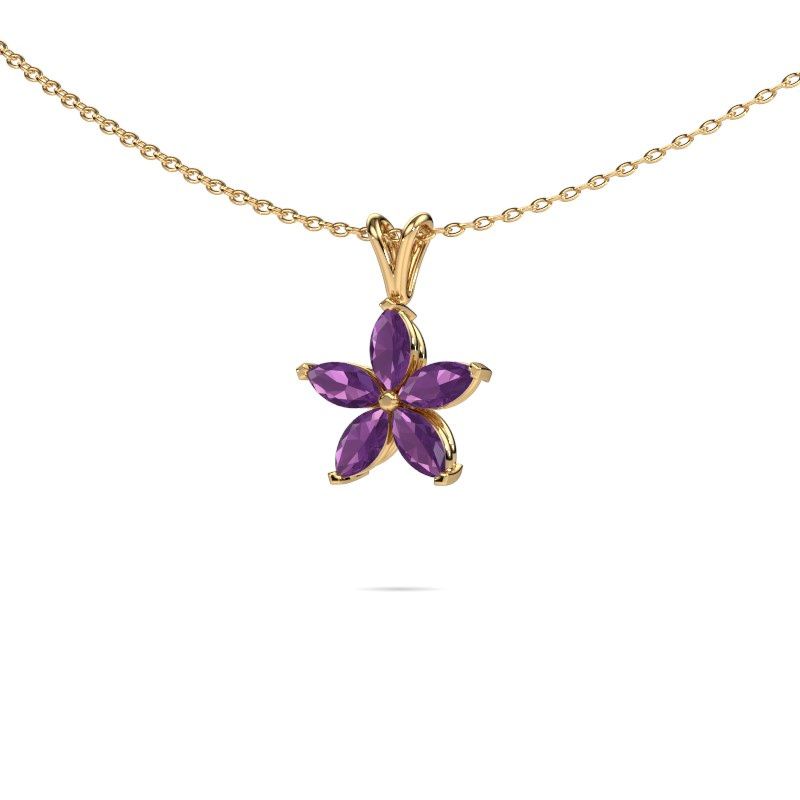 Pendant Sylvana 585 gold amethyst 5x2.5 mm